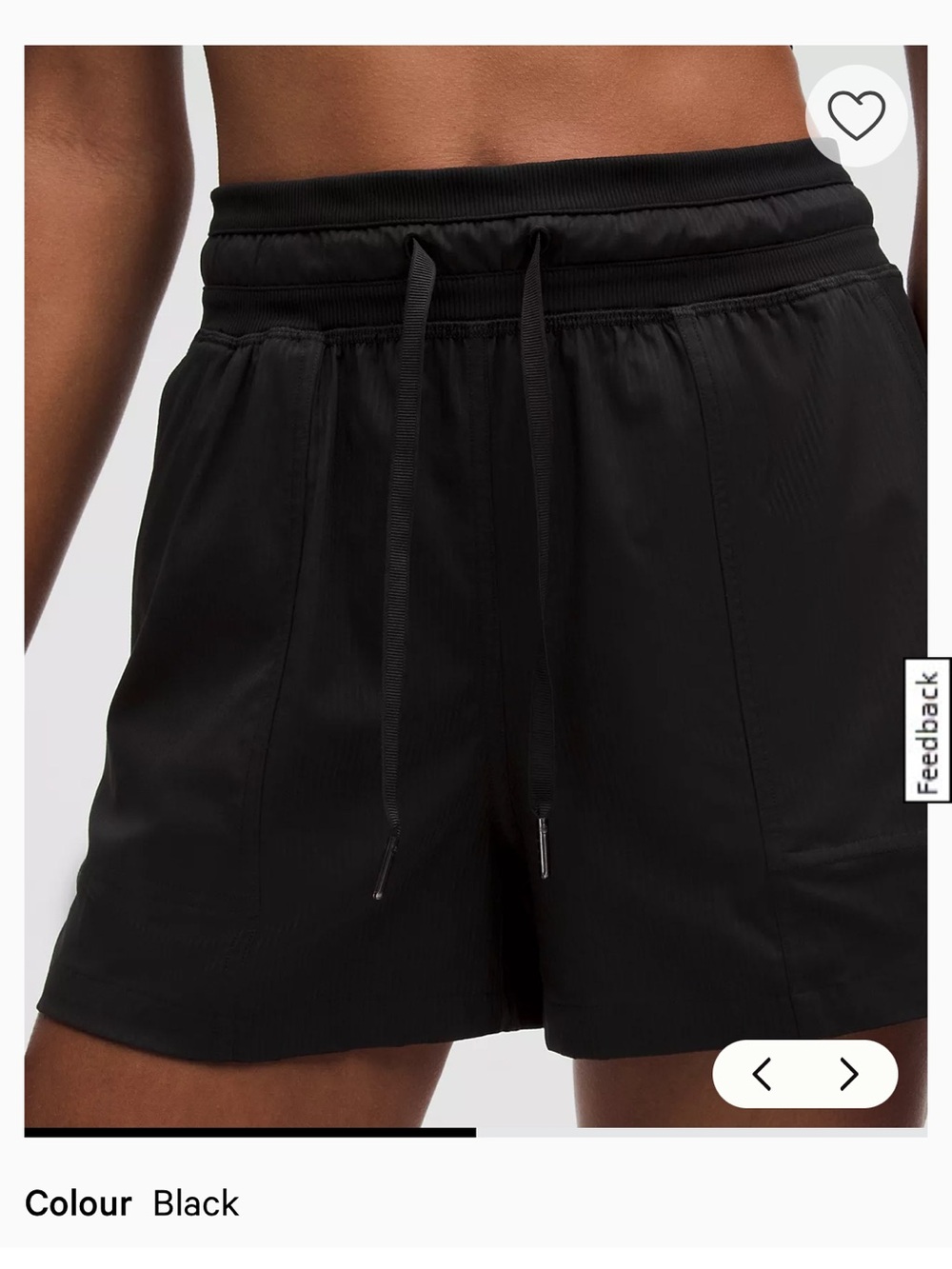 Black lululemon Dance Studio Women's Drawstring Shorts
